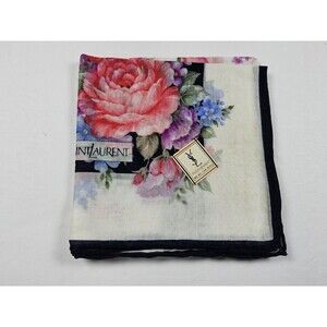 Yves Saint Laurent Cotton Handkerchief Neckerchief Bandana Scarf
